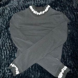 Lurking Class by Sketchy Tank Mock Neck Long Sleeve Crop Top
